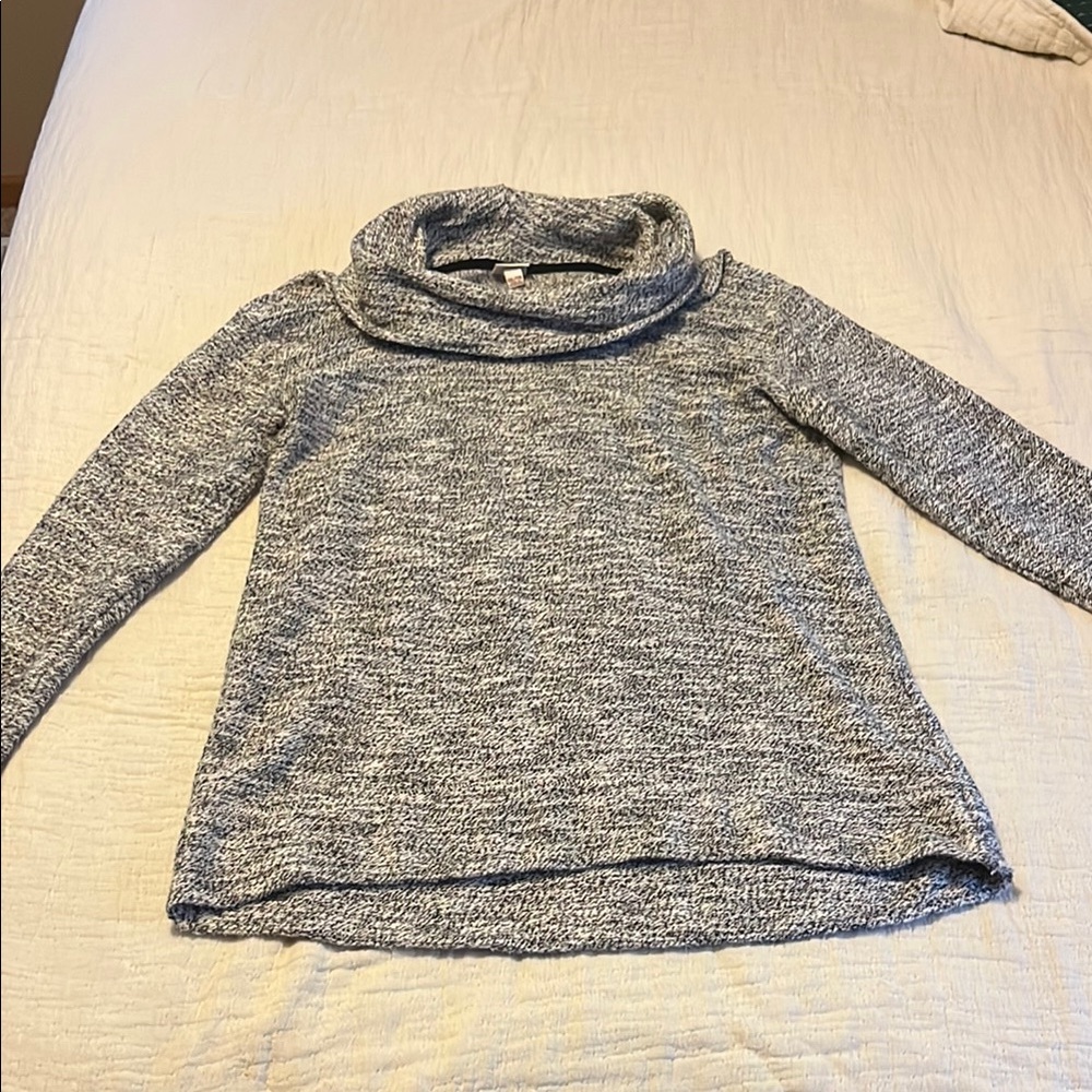 Cozy Gray Cowl Neck Sweater
